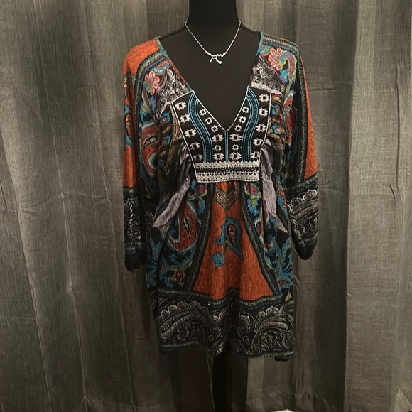 ONE WORLD Tops - Boho One World Blouse